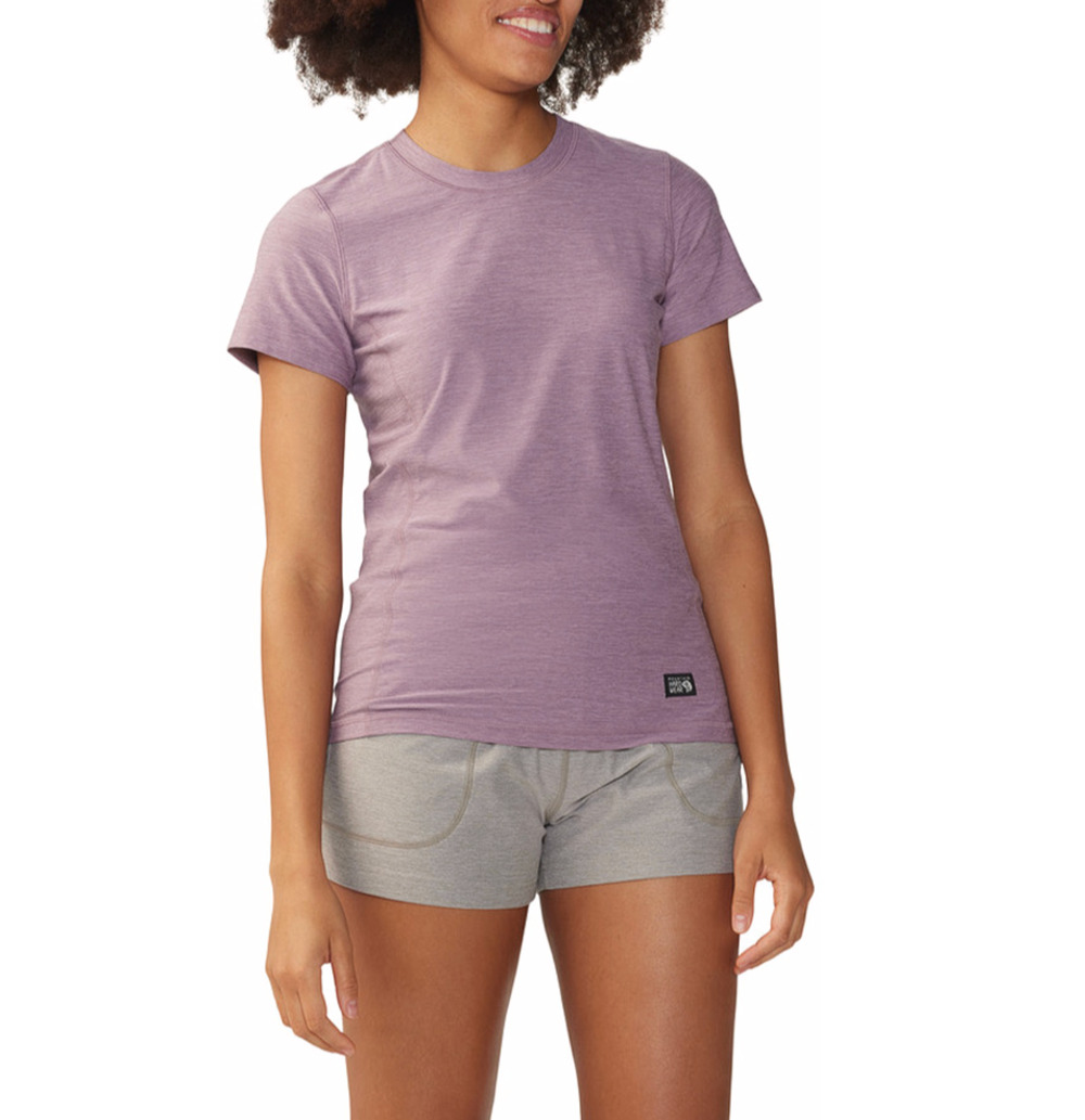 Mountain Hardwear Chillaction Top Women S Purple Short Sleeve UPF Hiking Outdoor